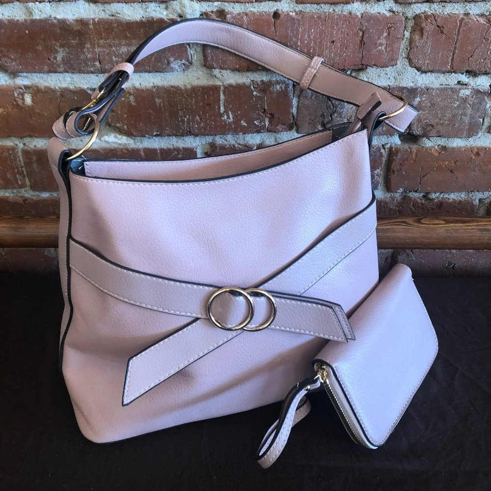 Pink Handbag Purse with small matching coin purse